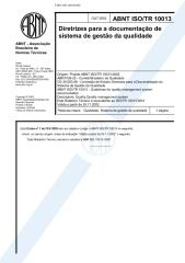 NBR 10013 ABNT ISO TR 10013 - Diretrizes para a documentacao de sistema de gestao da qualidade(1).pdf