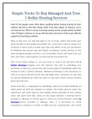 Simple Tricks To Buy Managed And True 1 Dollar Hosting Services.doc