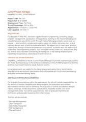Ch2m Hill Junior Project Manager ad.docx